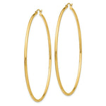 Load image into Gallery viewer, 14K Yellow Gold Hoop Earrings  70mm length
