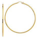 Load image into Gallery viewer, 14K Yellow Gold Hoop Earrings  70mm length
