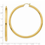Load image into Gallery viewer, 14K Yellow Gold Hoop Earrings  70mm length
