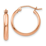 Load image into Gallery viewer, 14K Rose Gold Hoop Earrings  18mm length
