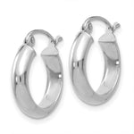 Load image into Gallery viewer, 14K White Gold Hoop Earrings  19mm length
