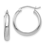 Load image into Gallery viewer, 14K White Gold Hoop Earrings  20mm length
