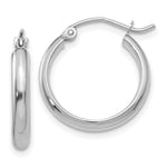 Load image into Gallery viewer, 14K White Gold Hoop Earrings  21mm length
