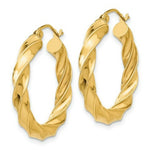 Load image into Gallery viewer, 14K Yellow Gold Light Twisted Hoop Earrings  26mm length

