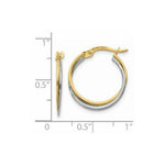 Load image into Gallery viewer, 14K Two-tone Gold Polished Hoop Earrings  20mm length
