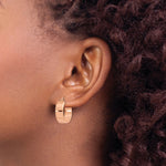 Load image into Gallery viewer, 14K Rose Gold Polished Hoop Earrings  16mm length
