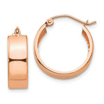Load image into Gallery viewer, 14K Rose Gold Polished Hoop Earrings  16mm length

