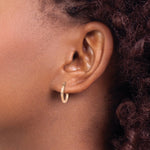 Load image into Gallery viewer, 14K Rose Gold Light Weight Hoop Earrings  15mm length
