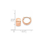Load image into Gallery viewer, 14K Rose Gold Hinged Hoop Earrings  11mm length

