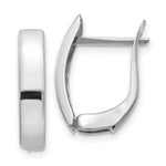 Load image into Gallery viewer, 14K White Gold Polished Hinged Post Earrings  5mm width
