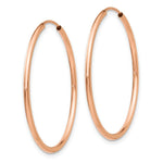 Load image into Gallery viewer, 14K Rose Gold Polished Endless Tube Hoop Earrings  33mm width
