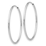 Load image into Gallery viewer, 14K White Gold Polished Endless Tube Hoop Earrings  28mm width

