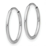 Load image into Gallery viewer, 14K White Gold Polished Endless Tube Hoop Earrings  23mm width
