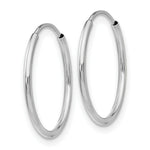 Load image into Gallery viewer, 14K White Gold Polished Endless Tube Hoop Earrings  20mm width
