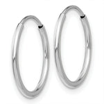 Load image into Gallery viewer, 14K White Gold Polished Endless Tube Hoop Earrings  16mm width
