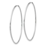 Load image into Gallery viewer, 14K White Gold Polished Endless Tube Hoop Earrings  47mm width
