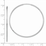 Load image into Gallery viewer, 14K White Gold Polished Endless Tube Hoop Earrings  47mm width
