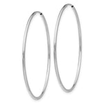 Load image into Gallery viewer, 14K White Gold Polished Endless Tube Hoop Earrings  44mm width
