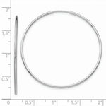 Load image into Gallery viewer, 14K White Gold Polished Endless Tube Hoop Earrings  44mm width
