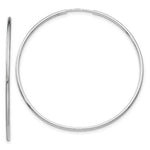 Load image into Gallery viewer, 14K White Gold Polished Endless Tube Hoop Earrings  44mm width
