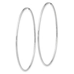 Load image into Gallery viewer, 14K White Gold Polished Endless Tube Hoop Earrings  59mm width
