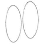 Load image into Gallery viewer, 14K White Gold Polished Endless Tube Hoop Earrings  70mm width
