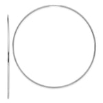 Load image into Gallery viewer, 14K White Gold Polished Endless Tube Hoop Earrings  70mm width
