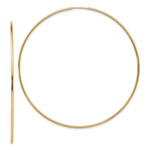 Load image into Gallery viewer, 14K Yellow Gold Polished Endless Tube Hoop Earrings 68mm length
