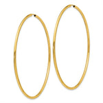 Load image into Gallery viewer, 14K Yellow Gold Endless Hoop Earrings  70mm width
