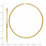 Load image into Gallery viewer, 14K Yellow Gold Endless Hoop Earrings  70mm width
