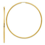Load image into Gallery viewer, 14K Yellow Gold Endless Hoop Earrings  70mm width
