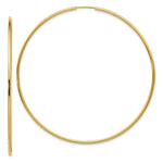 Load image into Gallery viewer, 14K Yellow Gold Endless Hoop Earrings  74mm width
