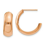 Load image into Gallery viewer, 14K Rose Gold Polished Bangle Hoop Earrings  6mm width
