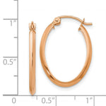 Load image into Gallery viewer, 14K Rose Gold Polished Oval Tube Earrings
