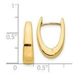 Load image into Gallery viewer, 14K Yellow Gold Polished Hinged Hoop Earrings
