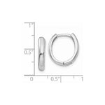 Load image into Gallery viewer, 14K White Gold Hinged Hoop Earrings  4mm width
