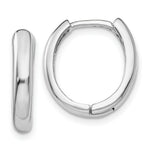 Load image into Gallery viewer, 14K White Gold Hinged Hoop Earrings  4mm width
