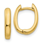 Load image into Gallery viewer, 14K Yellow Gold Oval Hinged Hoop Earrings  3mm width
