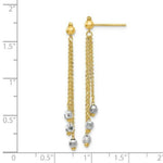 Load image into Gallery viewer, 14K Two-tone Gold Cable Chain Faceted Bead Earrings

