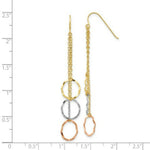 Load image into Gallery viewer, 14K Tri-Color Gold Faceted Circle Earrings

