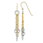 Load image into Gallery viewer, 14K Two-tone Gold Circle 5 Heart Earrings
