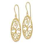 Load image into Gallery viewer, 14K Yellow Gold Oval Fancy Curved Bars Earrings
