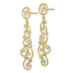 Load image into Gallery viewer, 14K Yellow Gold and Rhodium Filigree Dangle Earrings

