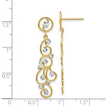 Load image into Gallery viewer, 14K Yellow Gold and Rhodium Filigree Dangle Earrings
