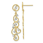 Load image into Gallery viewer, 14K Yellow Gold and Rhodium Filigree Dangle Earrings
