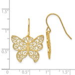 Load image into Gallery viewer, 14K Yellow Gold Butterfly Earrings
