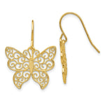 Load image into Gallery viewer, 14K Yellow Gold Butterfly Earrings
