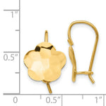 Load image into Gallery viewer, 14K Yellow Gold Concave Hammered Flower Disc Earrings
