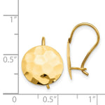 Load image into Gallery viewer, 14K Yellow Gold Hammered Circle Disc Earrings
