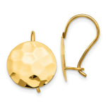 Load image into Gallery viewer, 14K Yellow Gold Hammered Circle Disc Earrings
